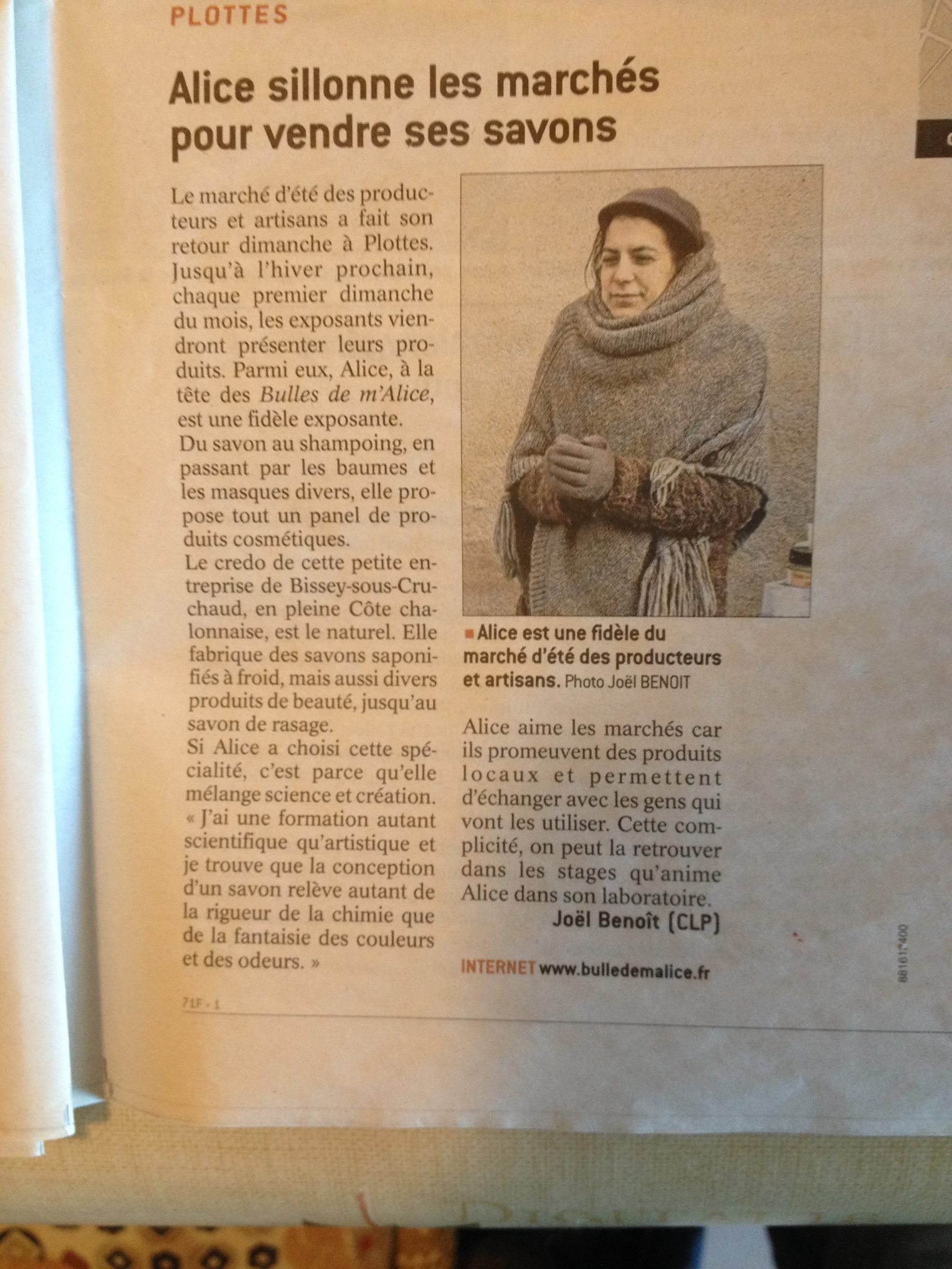 Vous consultez actuellement Article du JSL sur le marché de Plottes (02/04/2018)