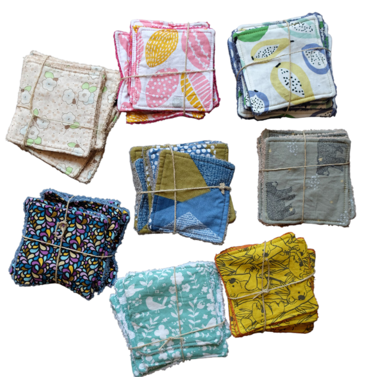 lingettes lavables réutilisables