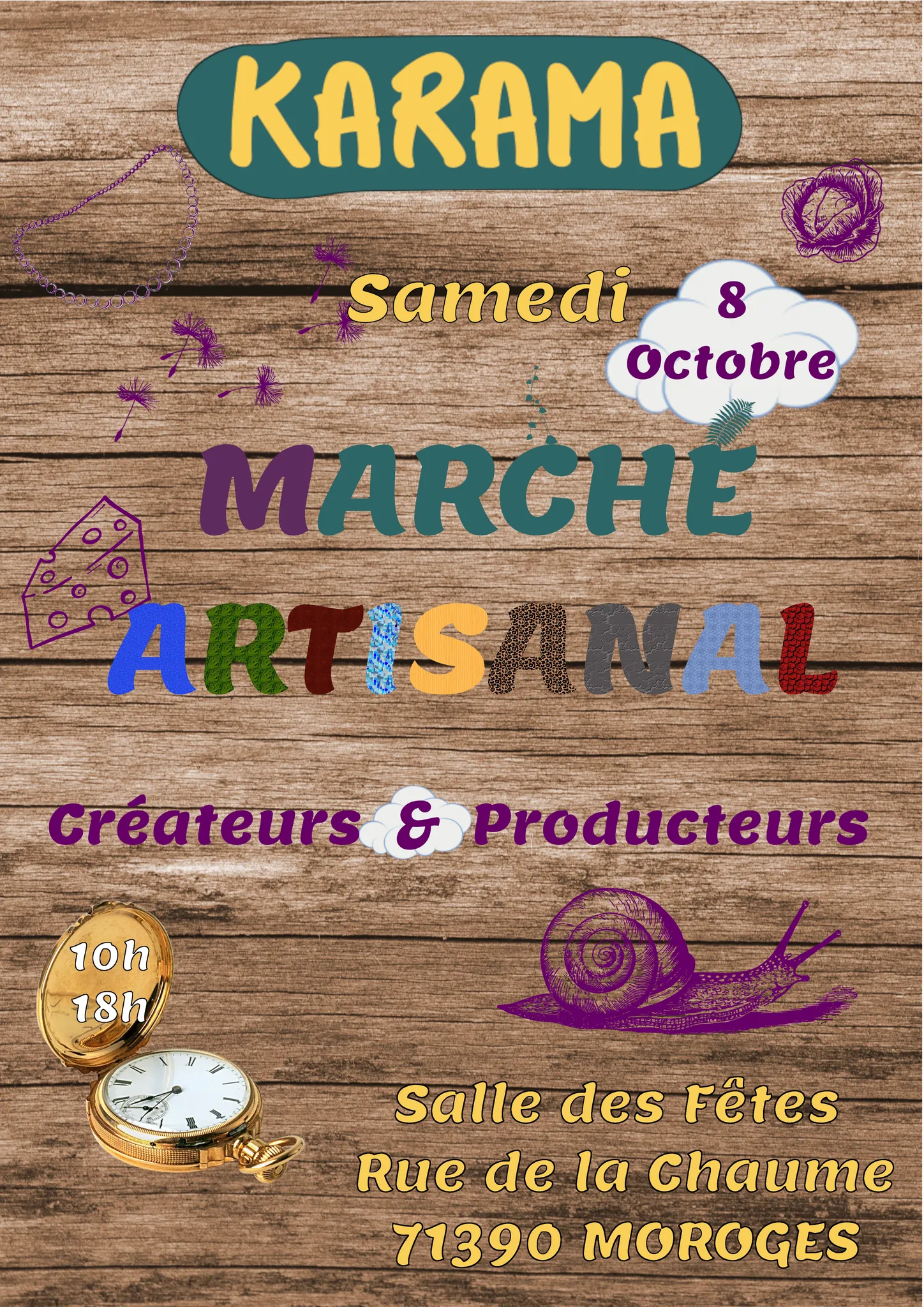 Lire la suite à propos de l’article Marché artisanal de l&rsquo;association Karama à Moroges (71390) le 08/10/2022