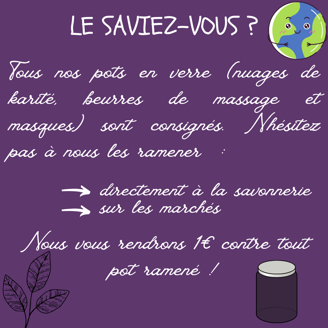 nos pots en verre sont consignés