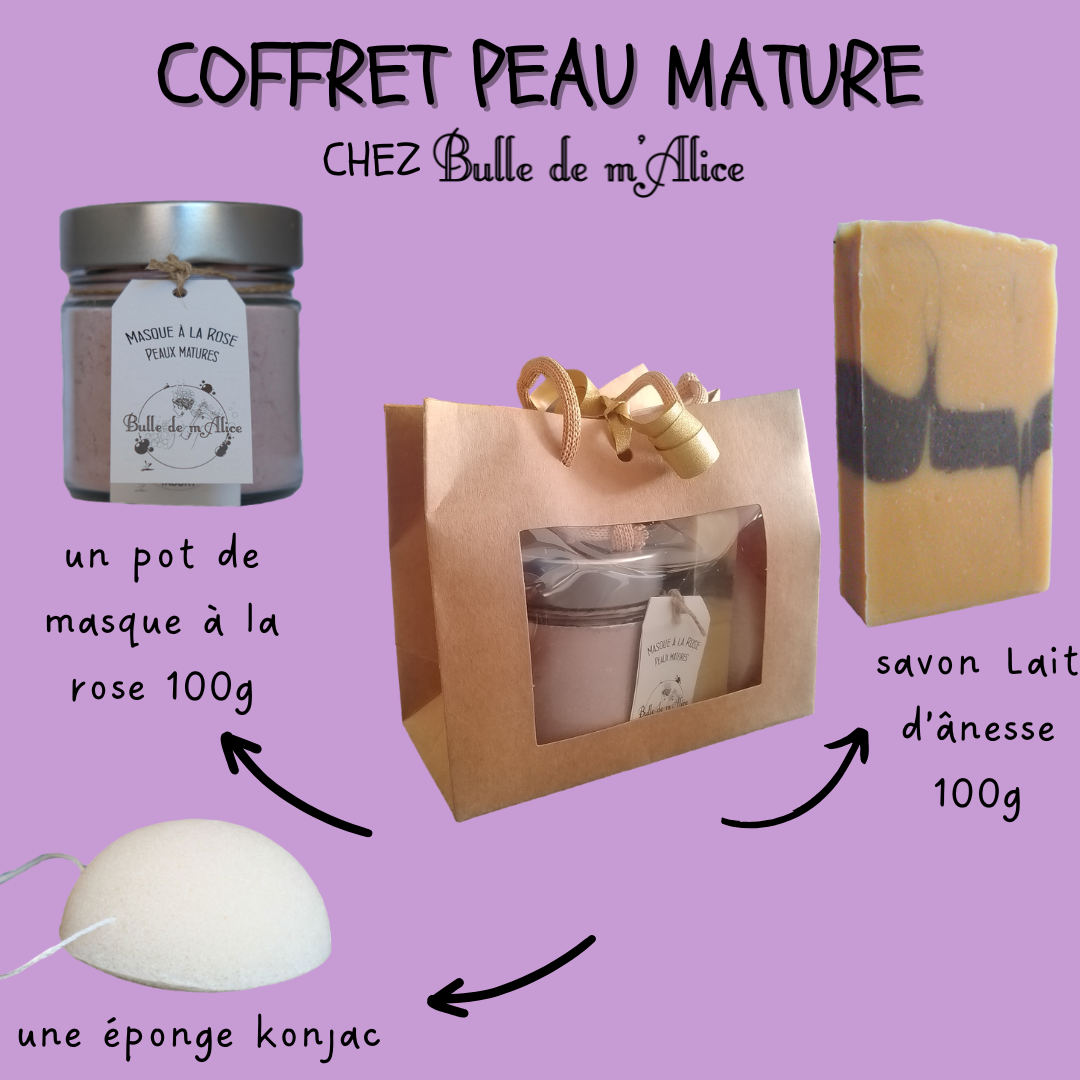 le contenu du coffret peaux matures