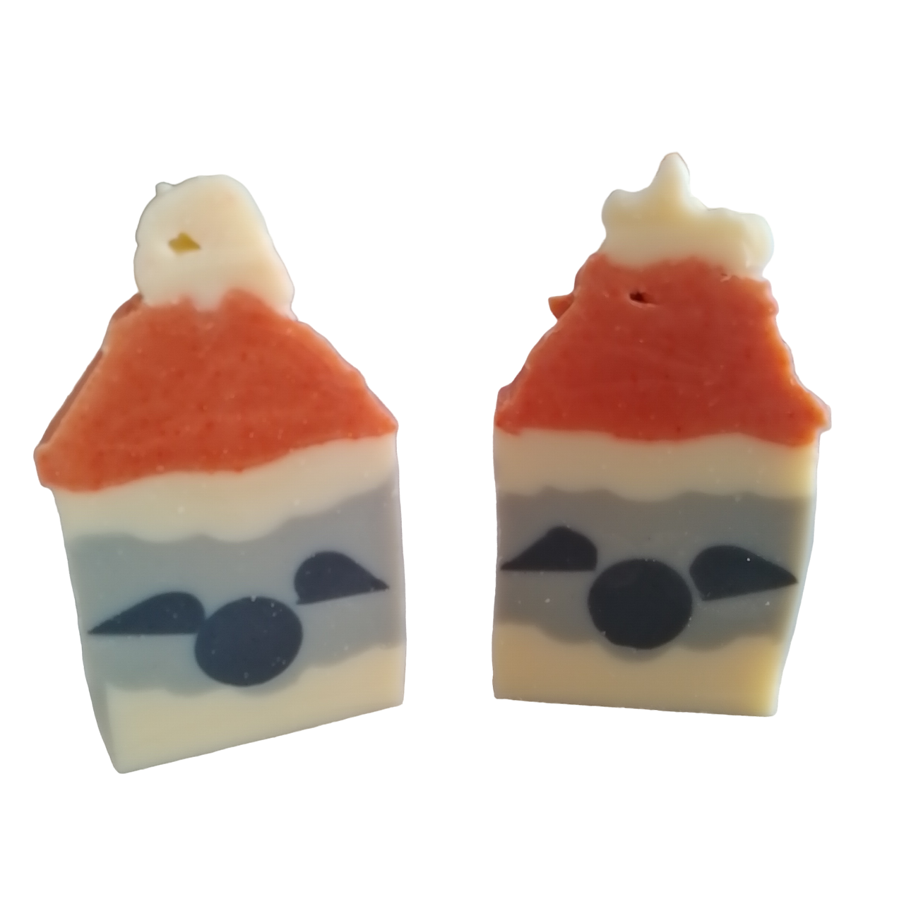 savon qui forme un visage de père Noël (édition spéciale du savon Parfum d'enfance)