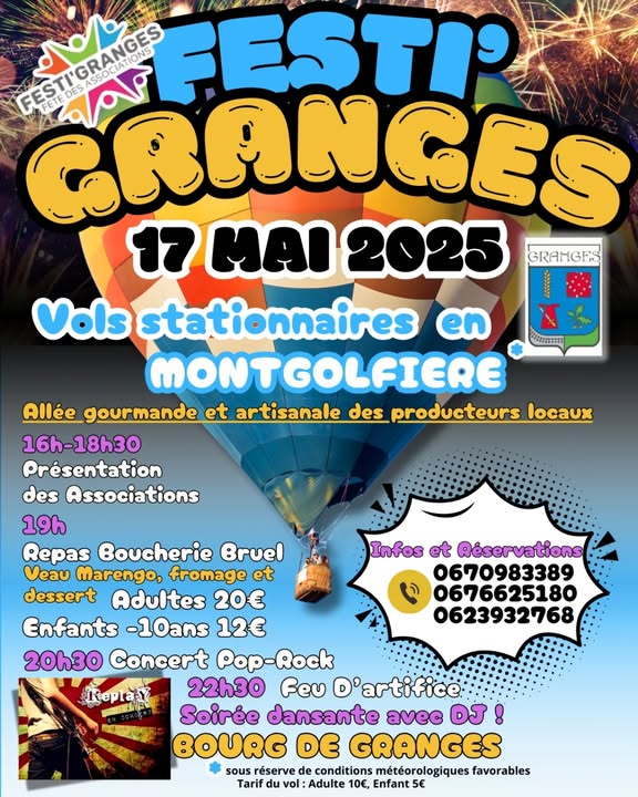 Lire la suite à propos de l’article Festi&rsquo;Granges le 17 mai 2025 à Granges