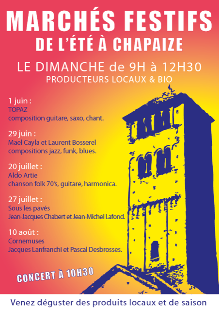Lire la suite à propos de l’article Marché festif à Chapaize le 20 juillet 2025