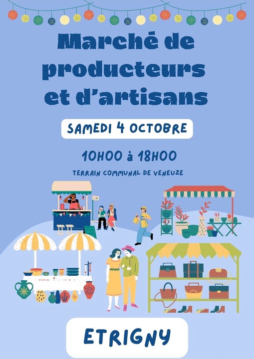 Lire la suite à propos de l’article marché de producteurs et d&rsquo;artisans à Etrigny le 4 octobre