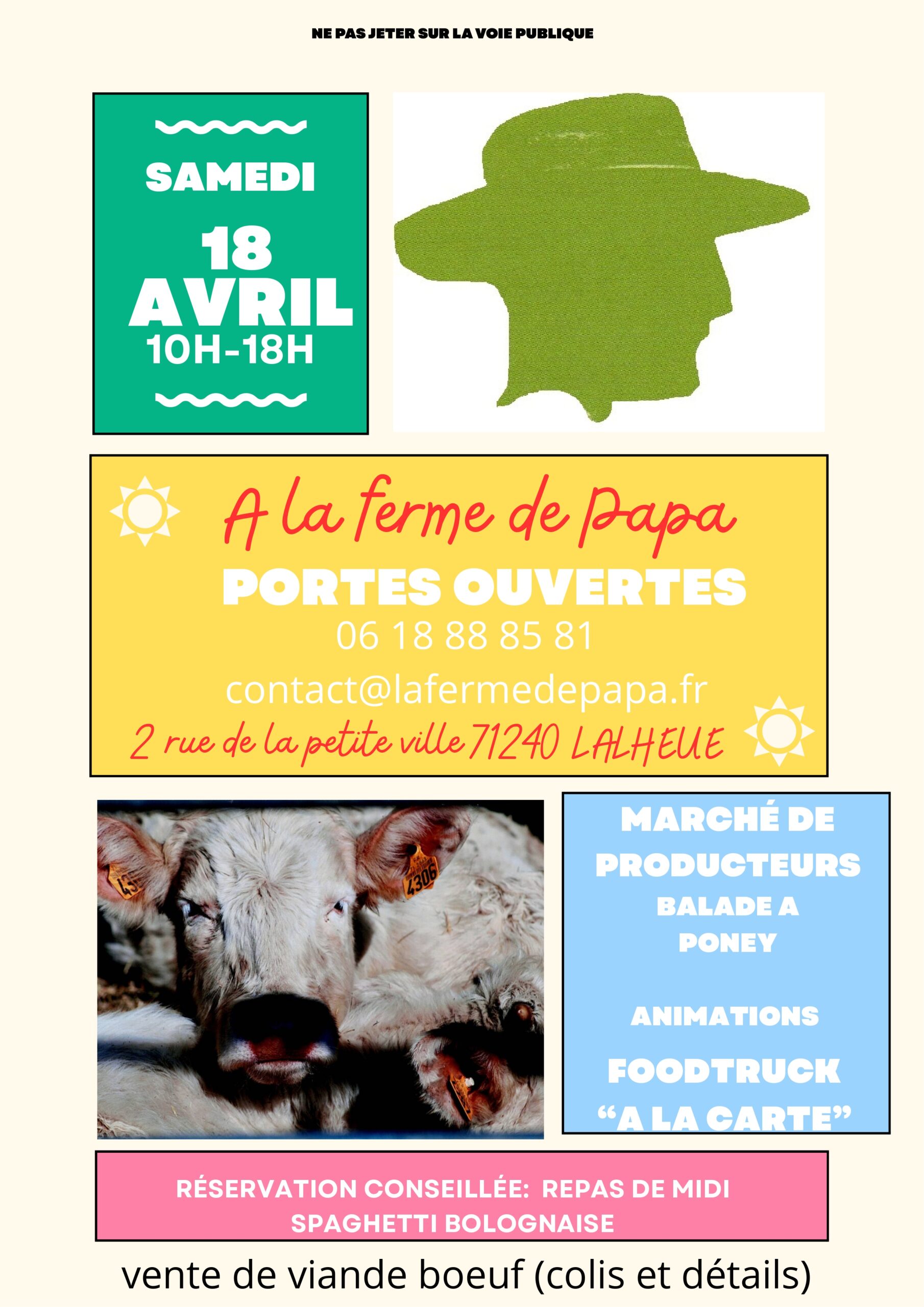 Lire la suite à propos de l’article Portes ouvertes de La ferme de Papa le 18 avril 2026 à Lalheue